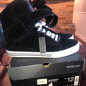 Society Black Suede Supra size 12